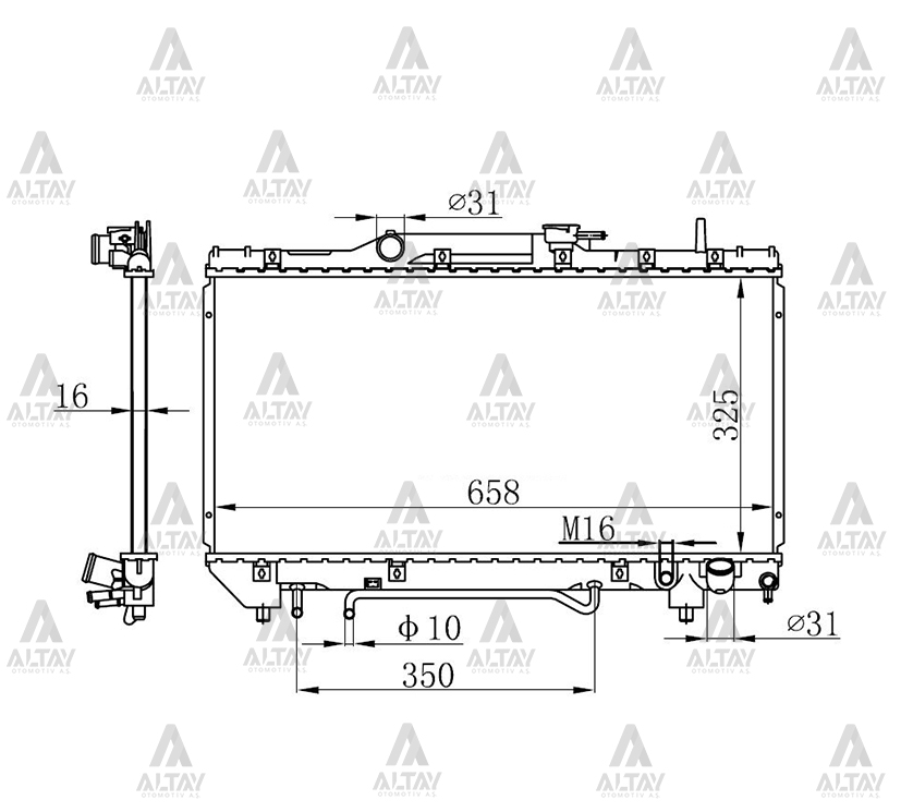 Toyota Carina Su Radyatörü 1996-1997 Radyatör Su OEM 16400-74790 Toyota Carina Su Radyatörü 1996-1997 Radyatör Su OEM 16400-74790